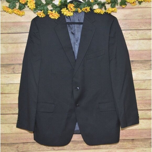 Joseph Abboud Men's Black Reda Super 110's Wool Suit Coat Jacket Size 44R Career - Picture 1 of 9